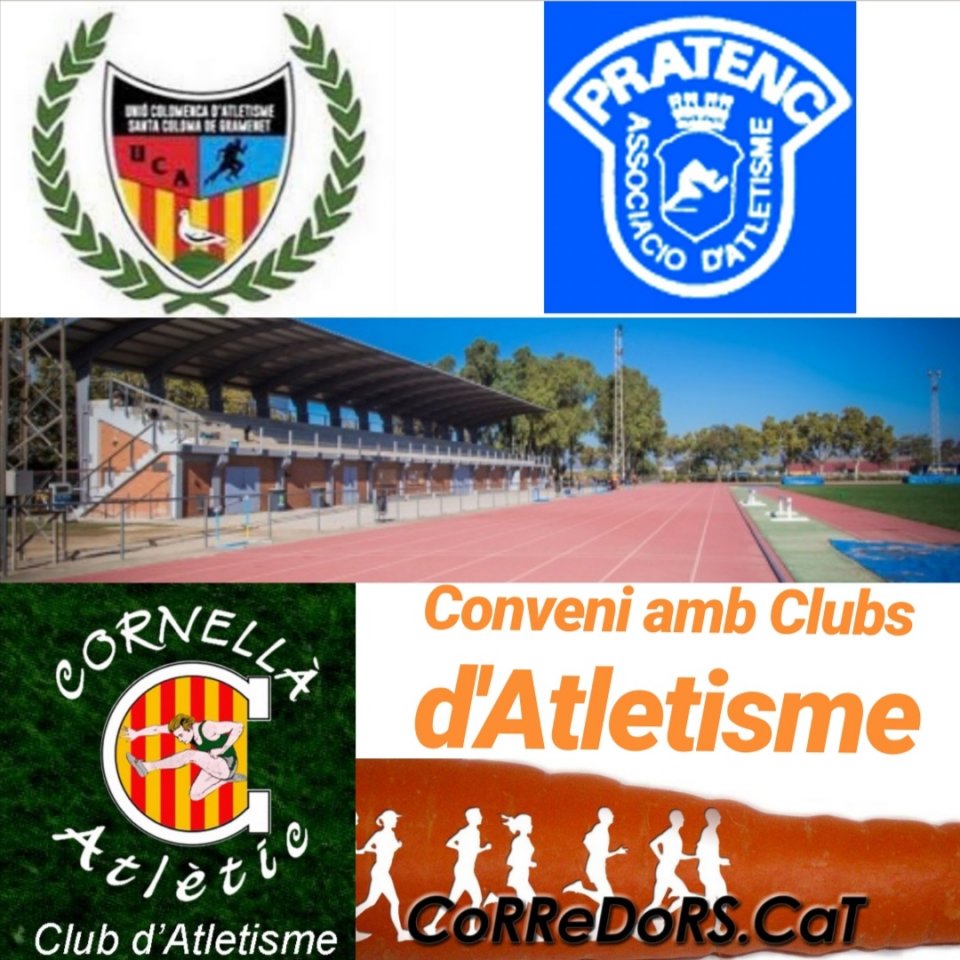 Convenis amb pistes d'atletisme: Cornell&agrave;, Pratenc i UCA